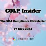 SRA compliance news for COLP and COFA from Jonathon Bray